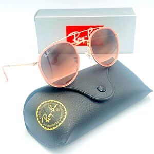 Ray-Ban Pink and Gold Sunglasses